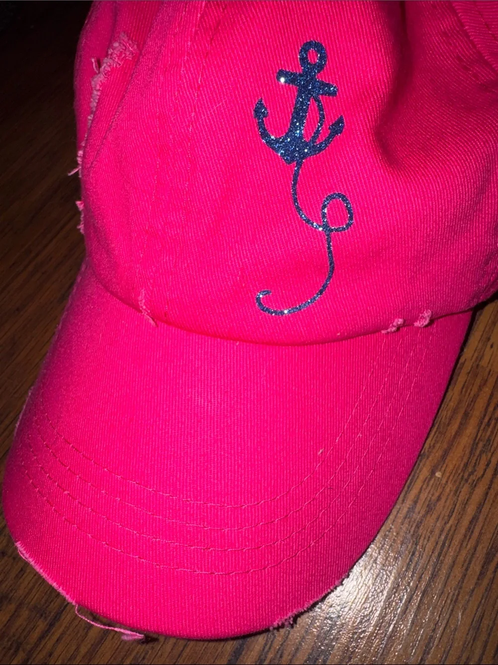 Pink Anchor Embroidered Baseball Cap C2.B1.M